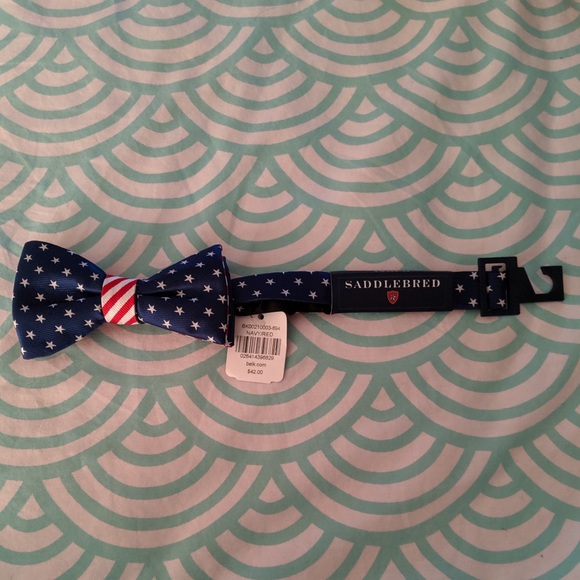 🆕 Saddlebred American Flag Reversible Bow Tie - Picture 3 of 8